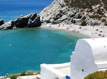 The beach of Agios Nikolaos at Folegandros